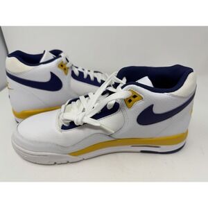 Nike Flight Legacy Lakers White Regency Purple Size 10 BQ4212-102 Brand New